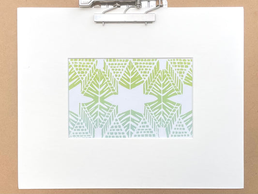 Burst Print in Ombré Seaglass, Matted