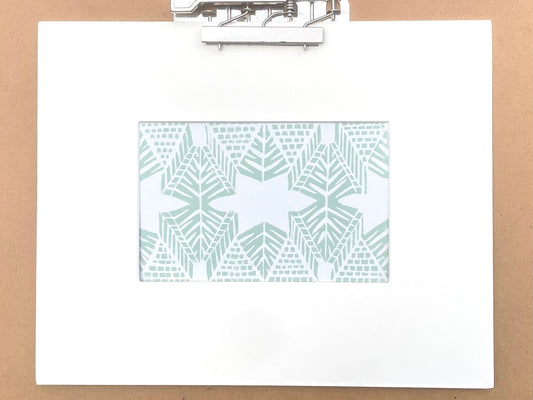Burst Print in Sage, Matted