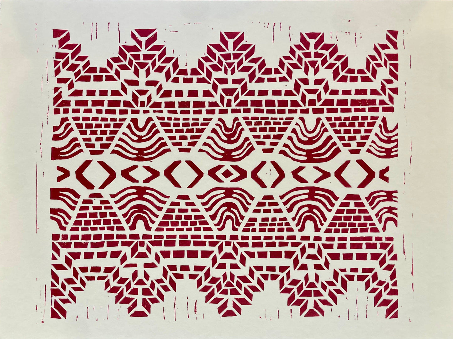 Dance Print in Merlot