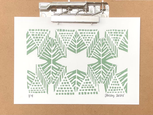 Burst Print in Eucalyptus