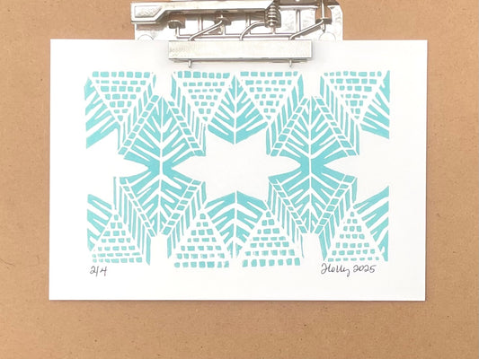 Burst Print in Aqua
