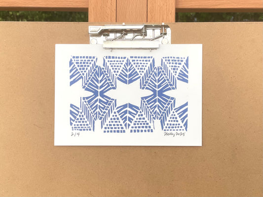 Burst Print in Periwinkle