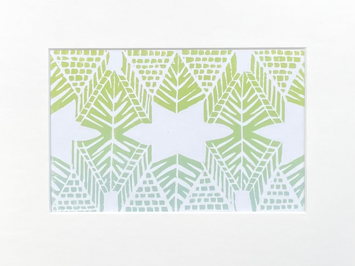 Burst Print in Ombré Seaglass, Matted