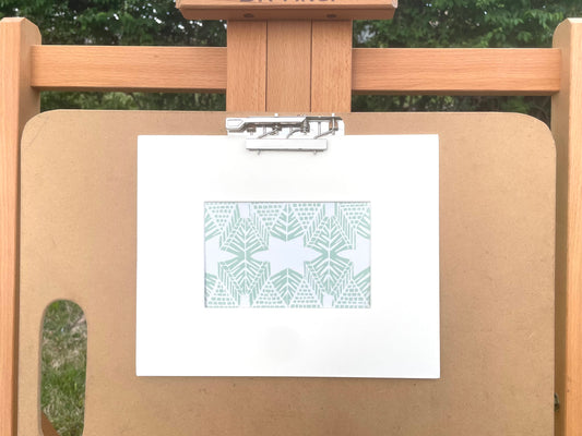 Burst Print in Sage, Matted