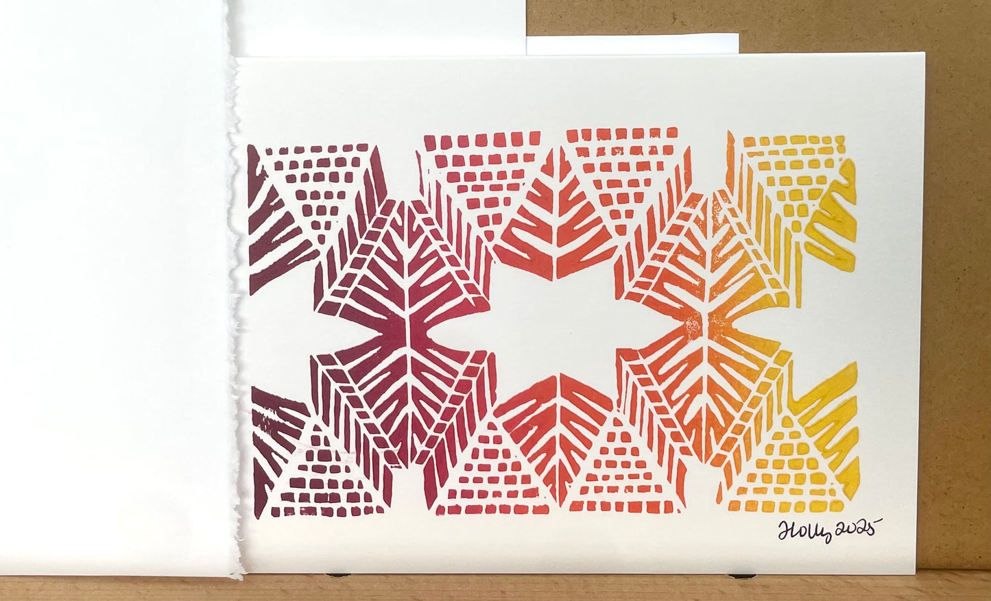 Burst - Ombré in Warm Greeting Card