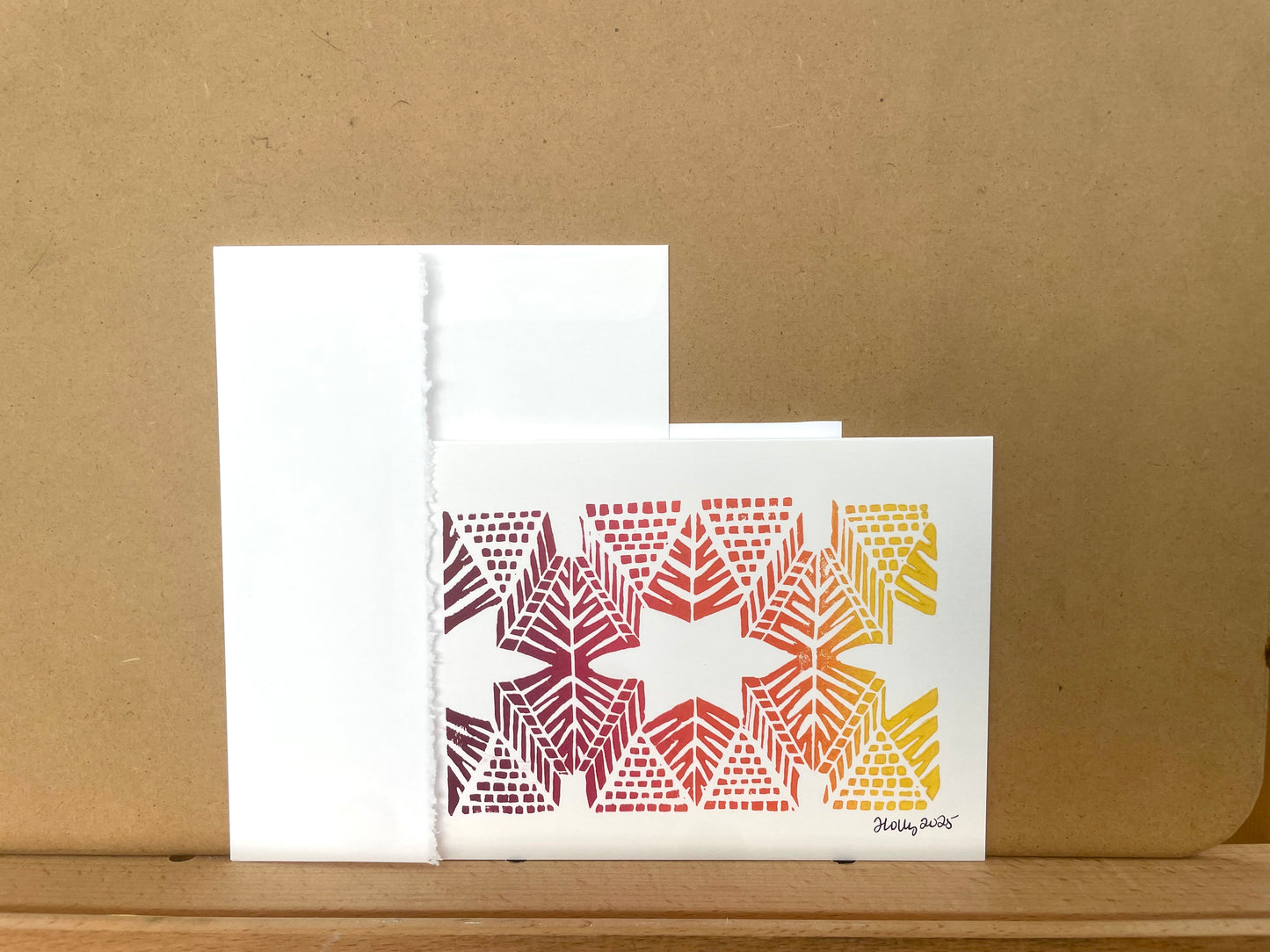 Burst - Ombré in Warm Greeting Card