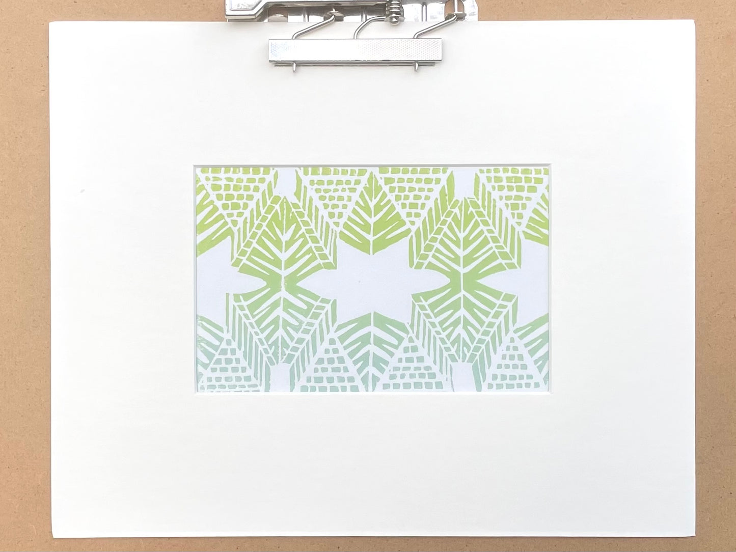 Burst Print in Ombré Seaglass, Matted