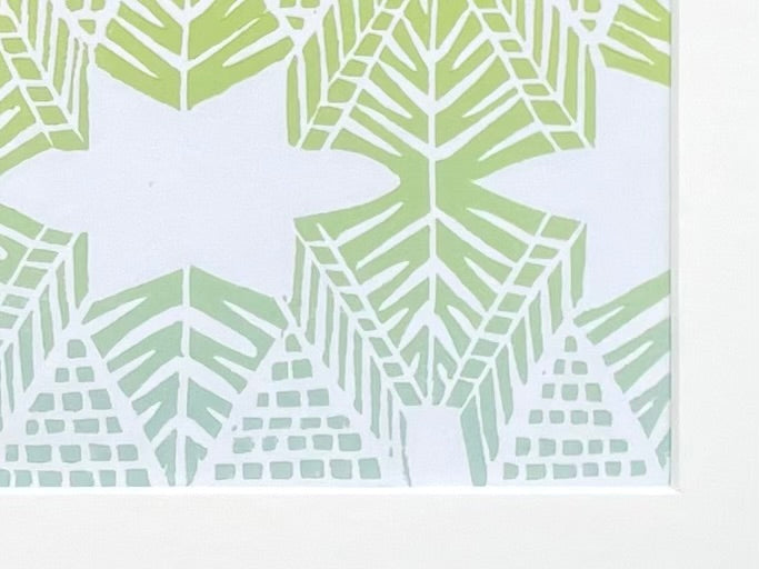 Burst Print in Ombré Seaglass, Matted
