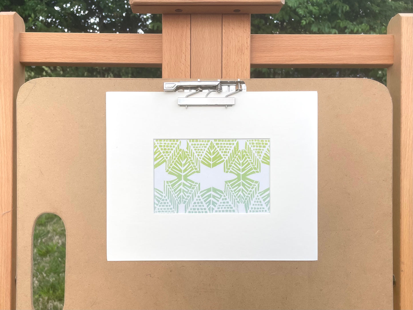 Burst Print in Ombré Seaglass, Matted