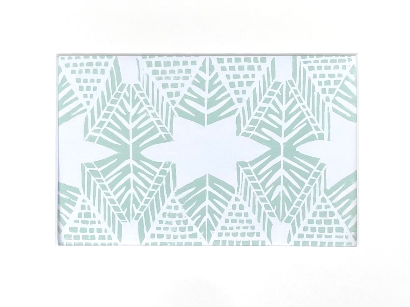 Burst Print in Sage, Matted