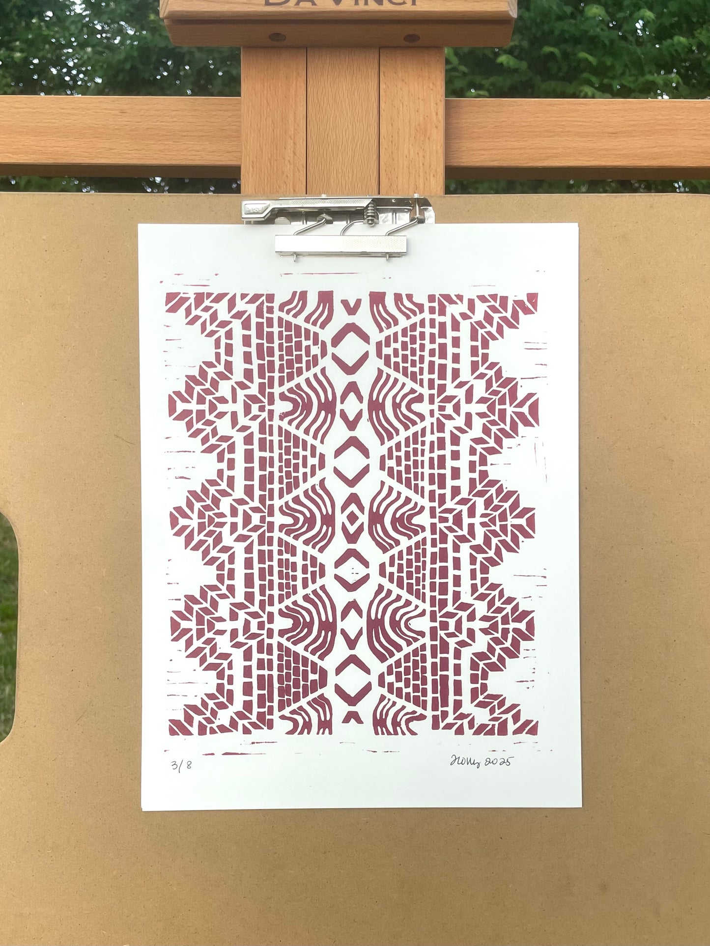 Dance Print in Merlot
