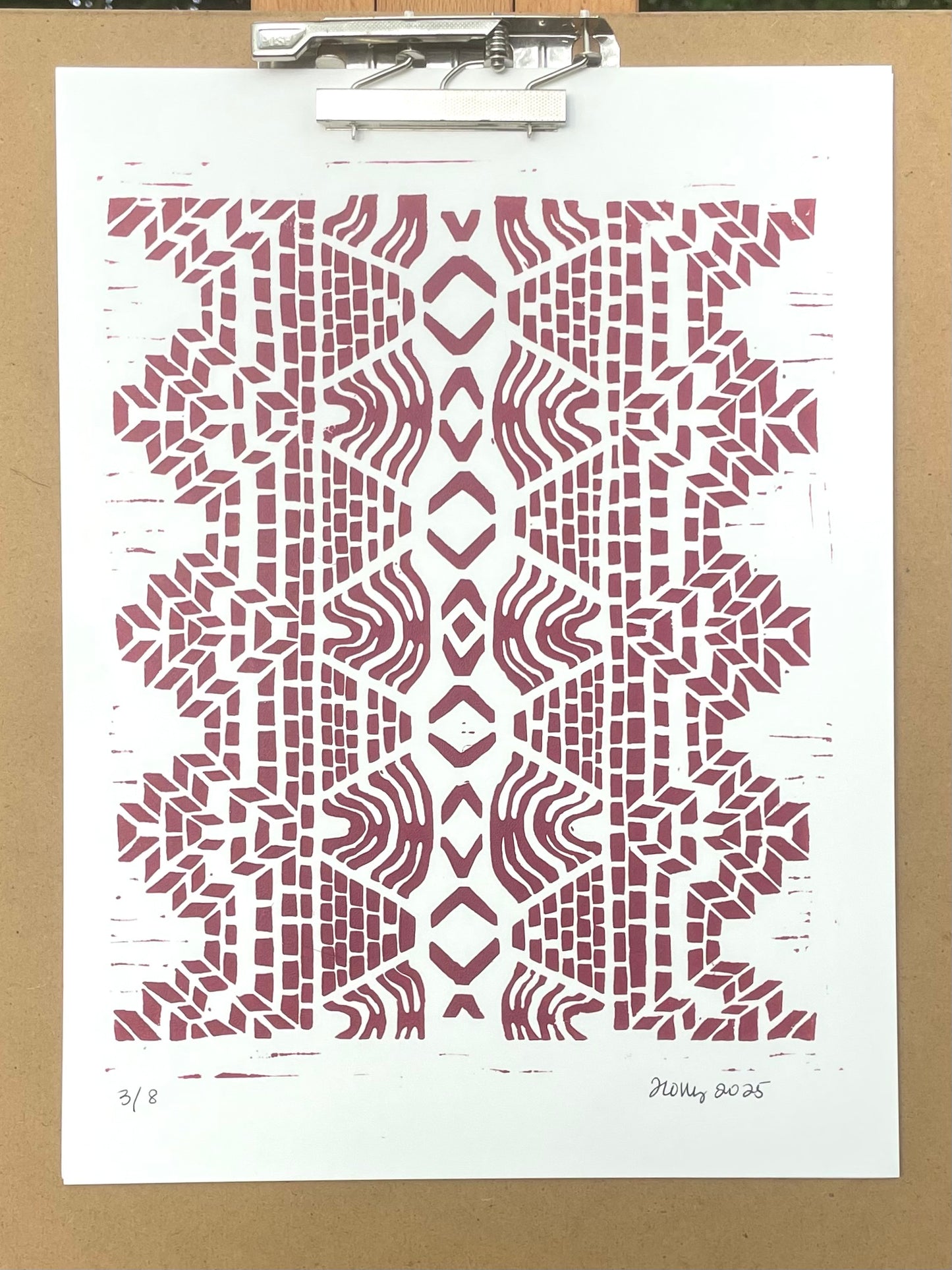 Dance Print in Merlot