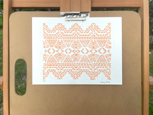 Dance Print in Tangerine