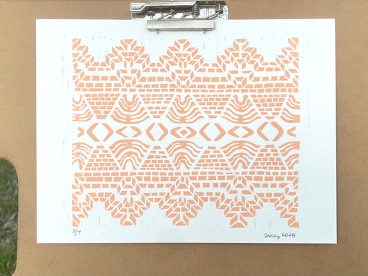 Dance Print in Tangerine