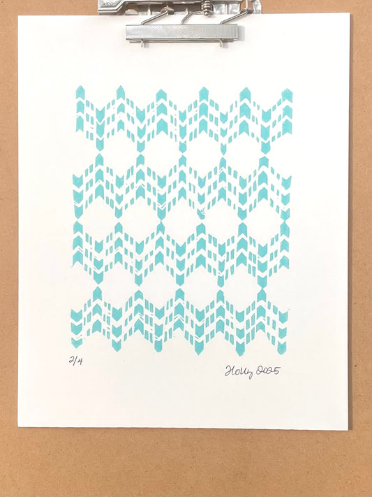 Codex Print in Aqua