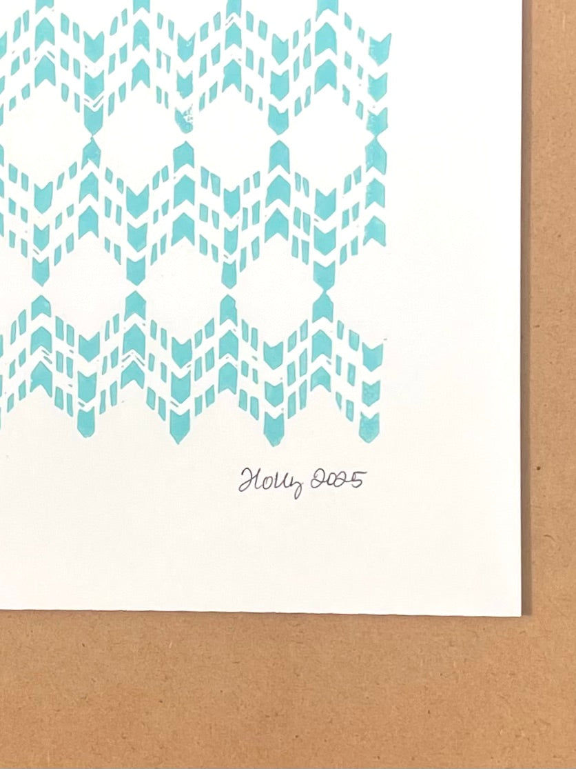 Codex Print in Aqua