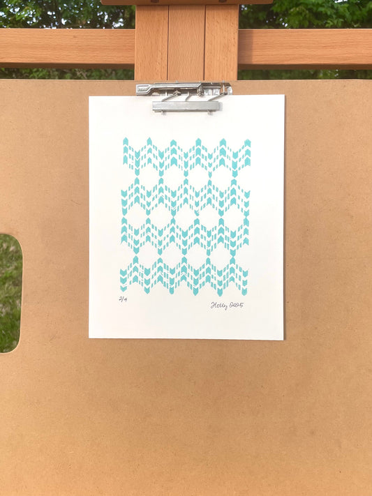 Codex Print in Aqua