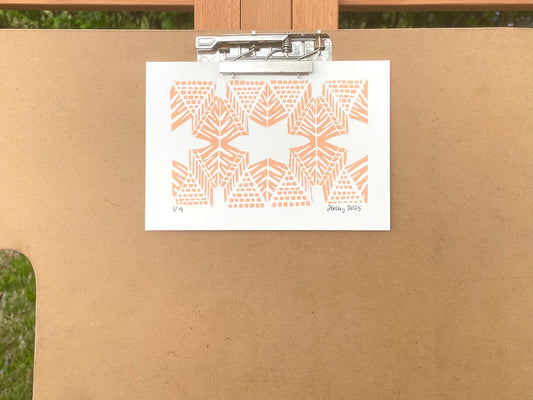 Burst Print in Tangerine