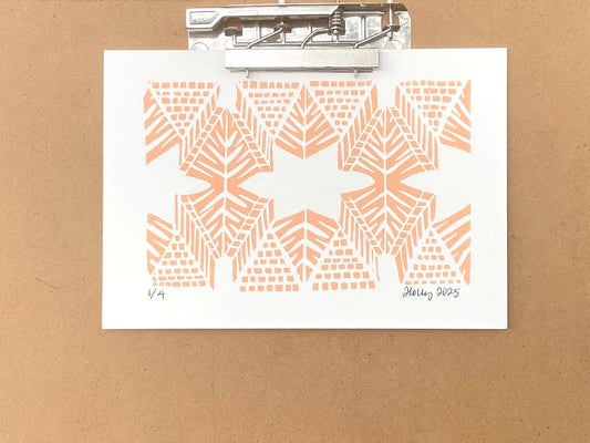 Burst Print in Tangerine