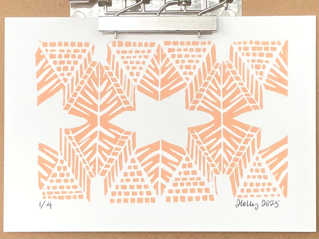 Burst Print in Tangerine