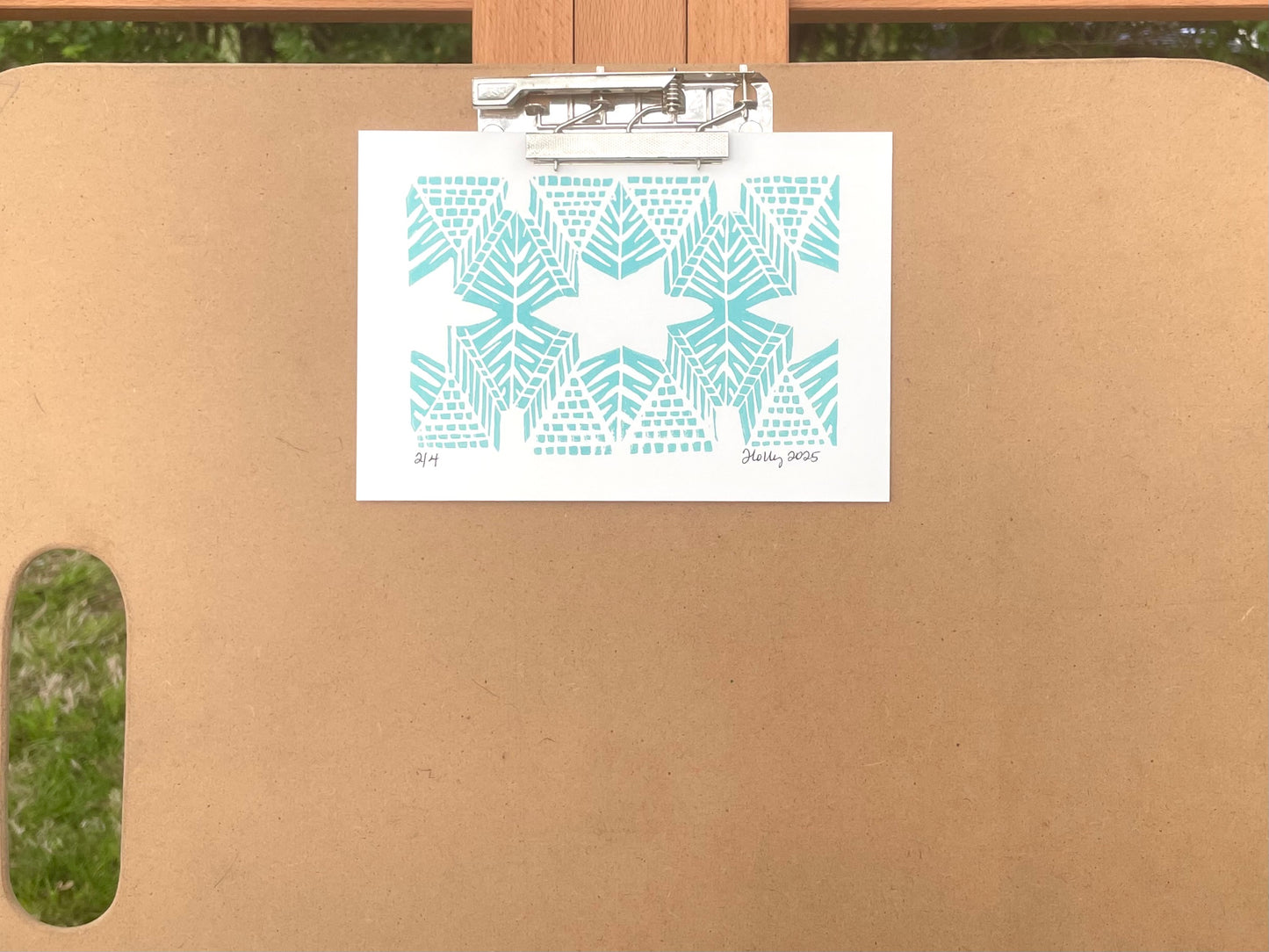 Burst Print in Aqua