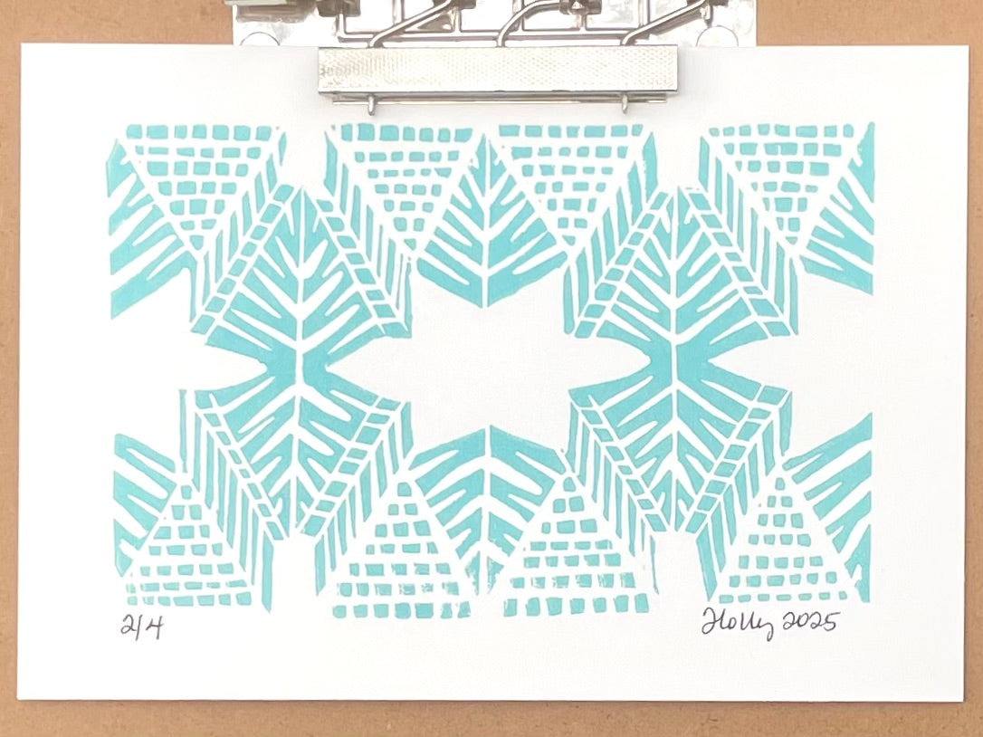 Burst Print in Aqua