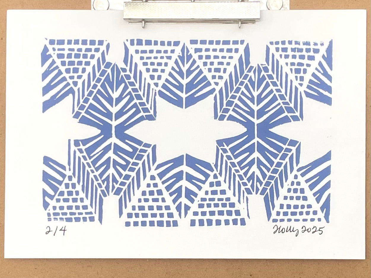 Burst Print in Periwinkle